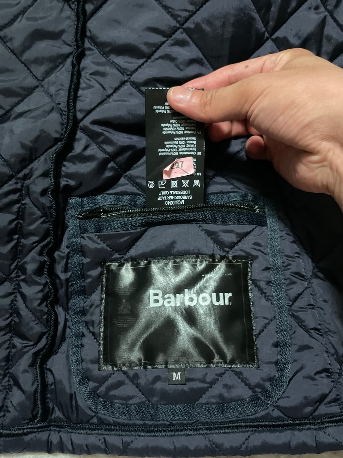 바버(Barbour) 헤리티지 리더스데일 퀼팅 자켓 네이비(클리닝O) 상품이미지9