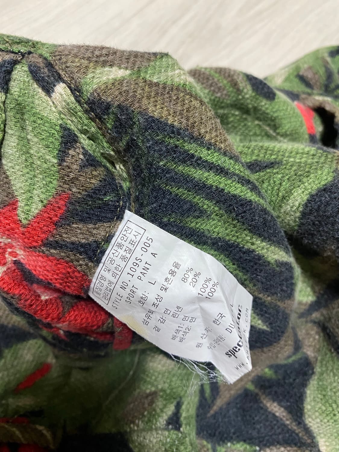 스펙테이터 109S-005 스포츠 팬츠A 플로랄 반바지 L사이즈 판매 상품이미지4