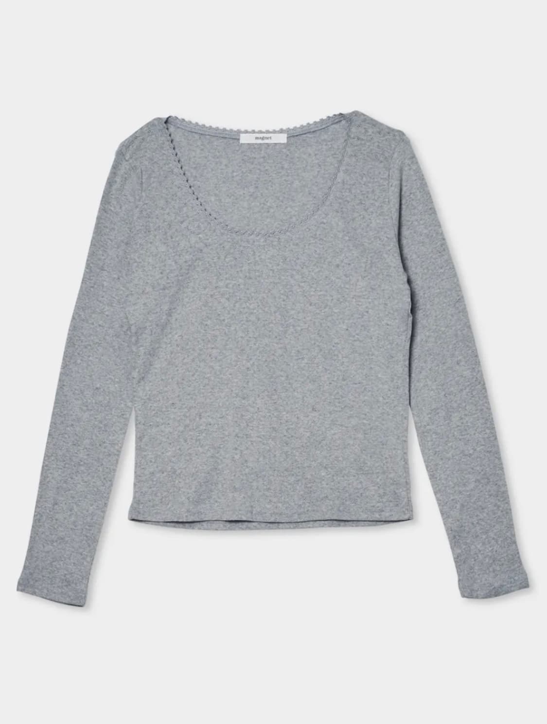 마그넷 Tuto Lace Tee (Gray) 레이스 티 그레이 상품이미지2