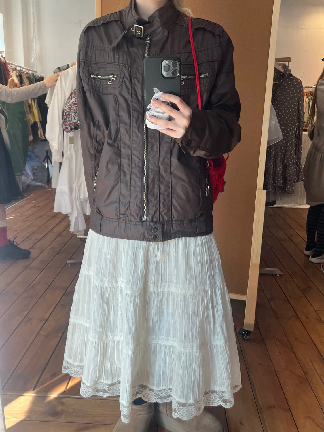 브라운 나일론 자켓  상품이미지5