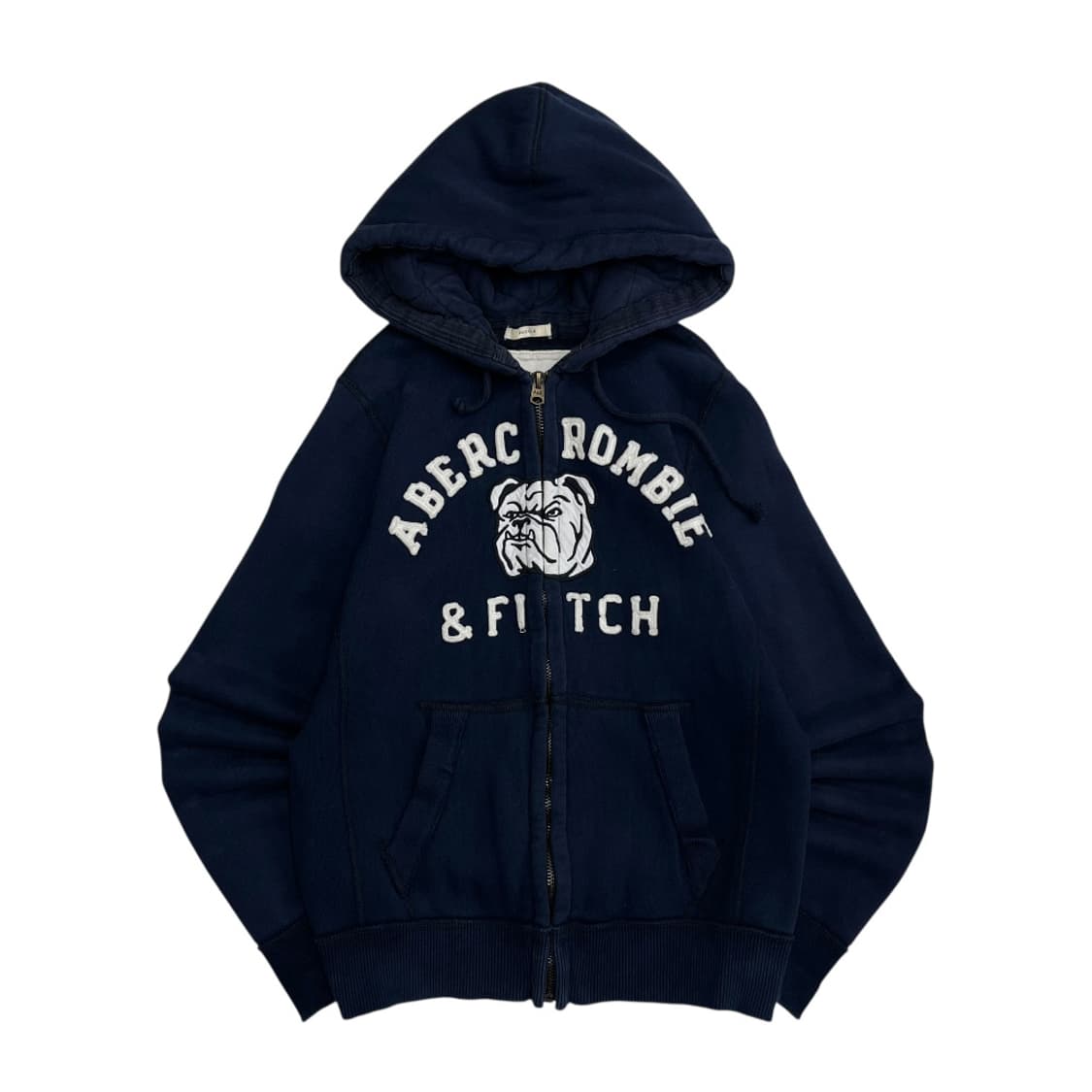 아베크롬비 센터 불독로고 네이비 후드집업 M 상품이미지2