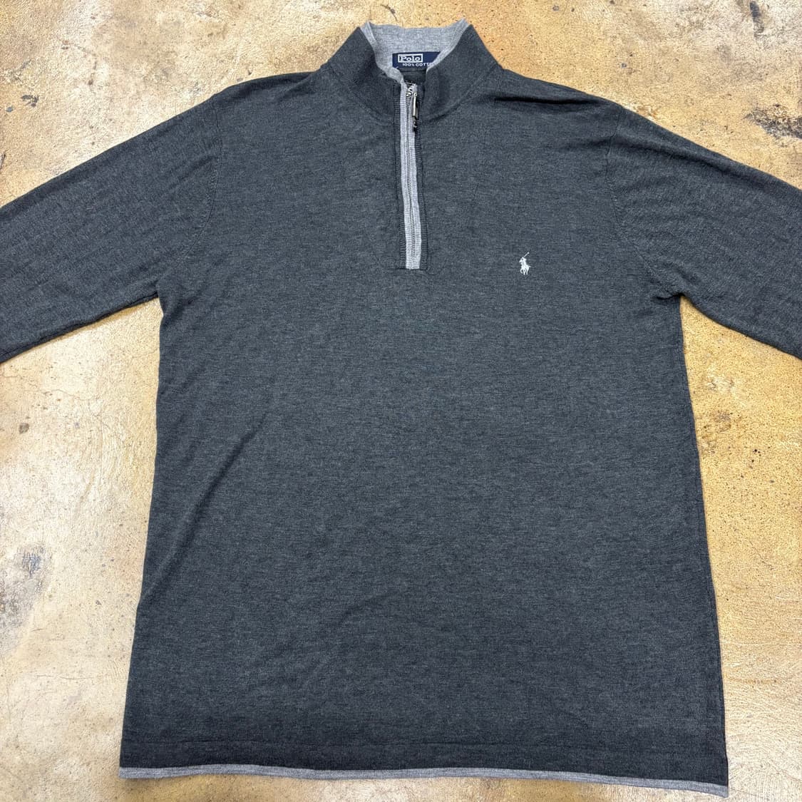 [정품/M] 폴로 랄프로렌 하프집업 니트 차콜 b18 상품이미지3