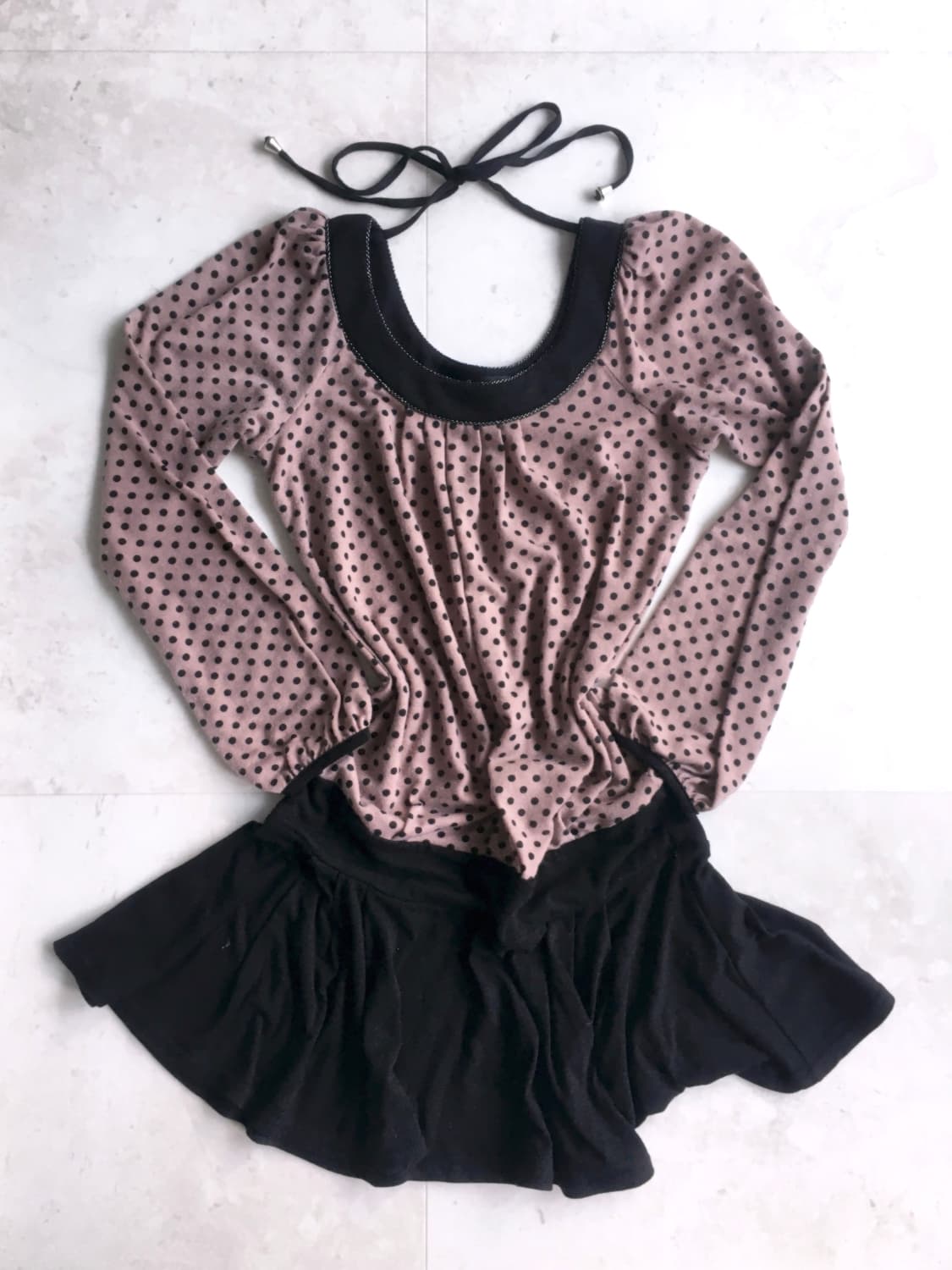 핑키앤다이안 도트 리본 갸루 원피스 상품이미지2