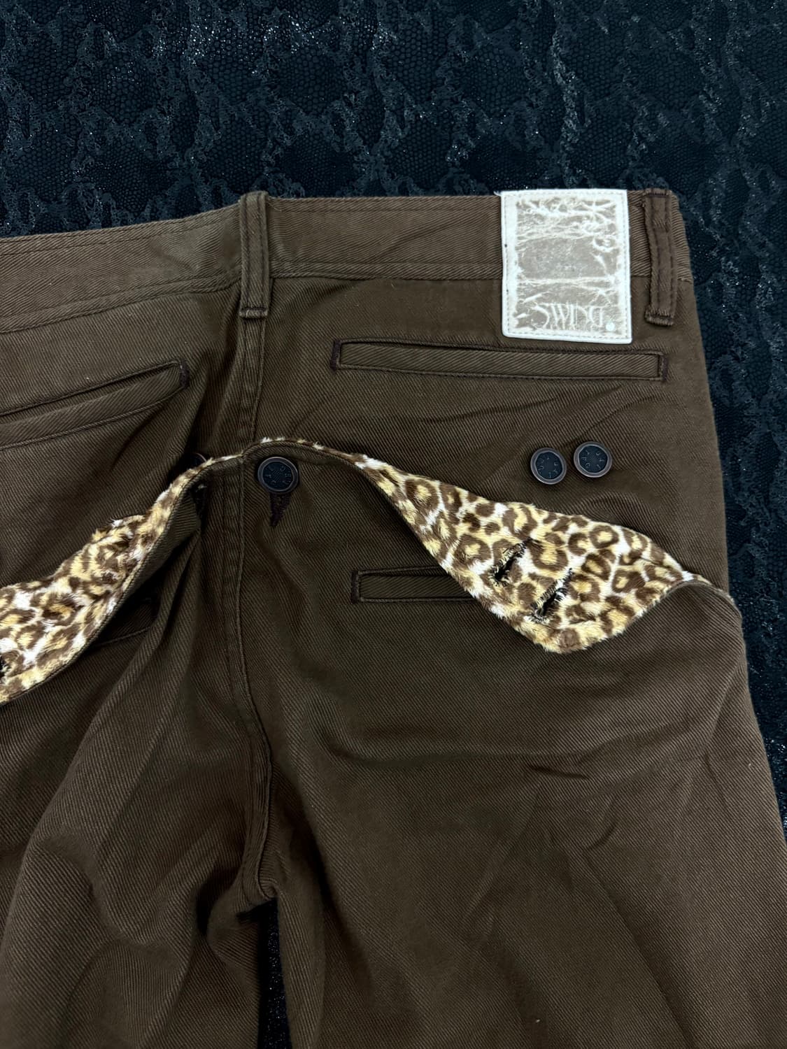 “Vintage” Kitsch Leopard Detail Brown Pa 상품이미지9