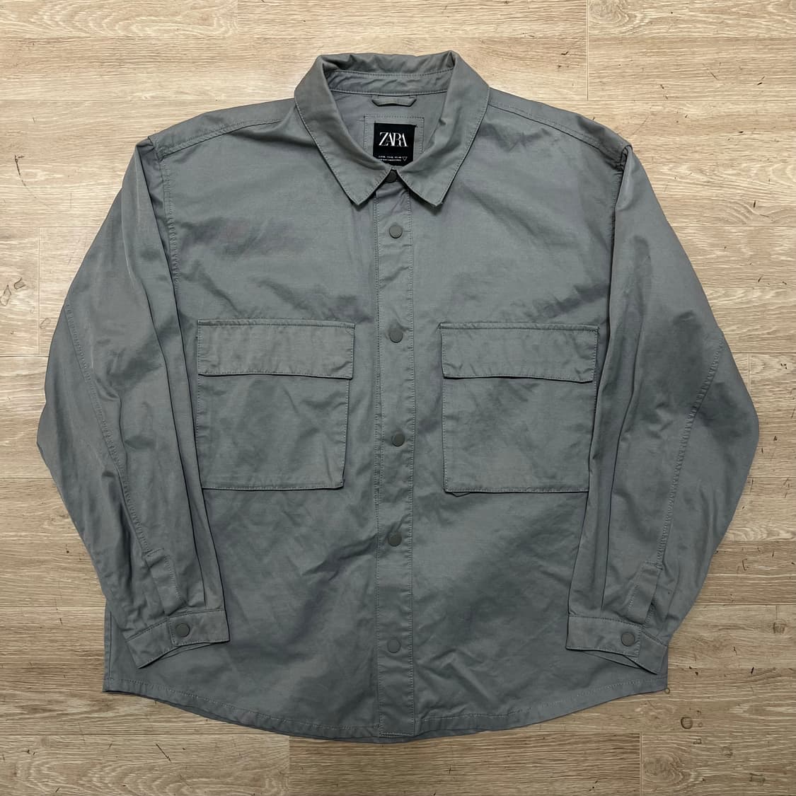 자라 오버사이즈 빅포켓 트러커 자켓 [그레이] XL/105 상품이미지1
