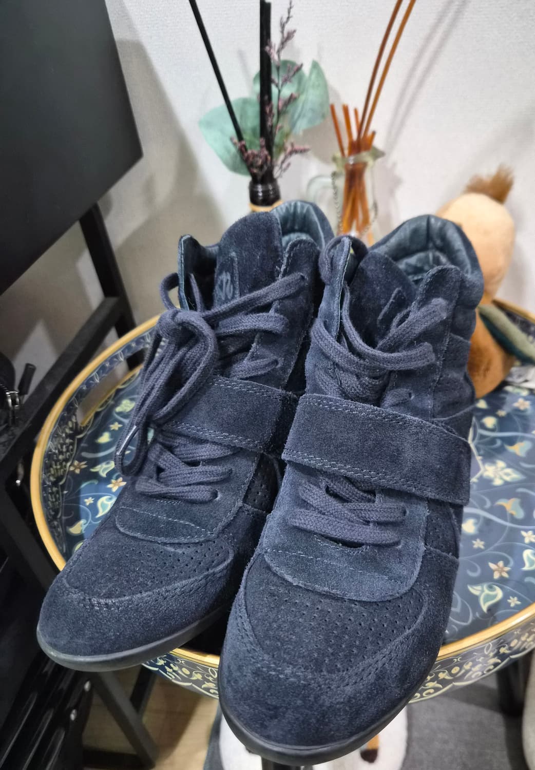 Ash bowie suede navy  웨지힐 상품이미지5