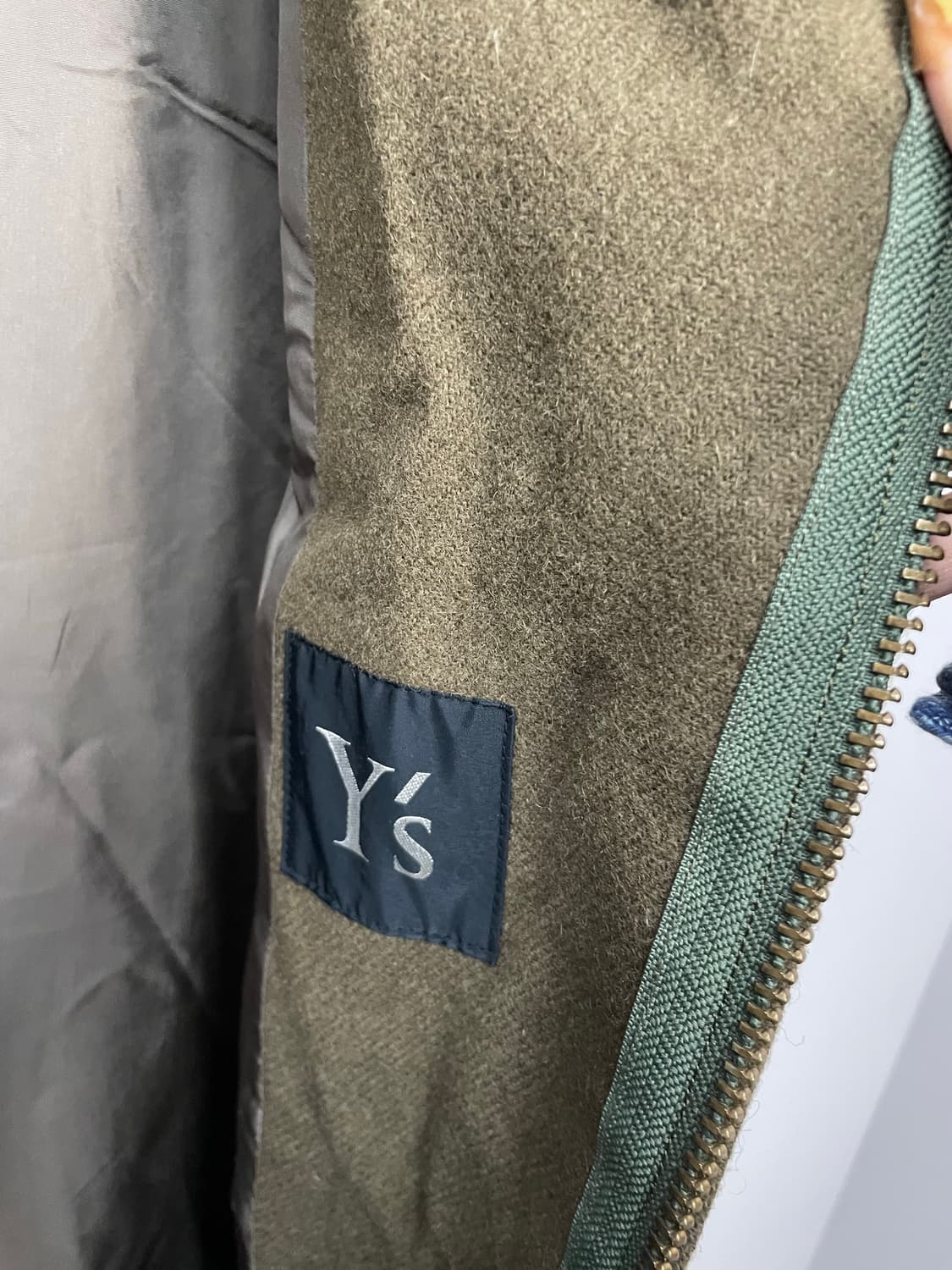 요지야마모토 카키 투웨이 롱 코트 H1674 상품이미지6