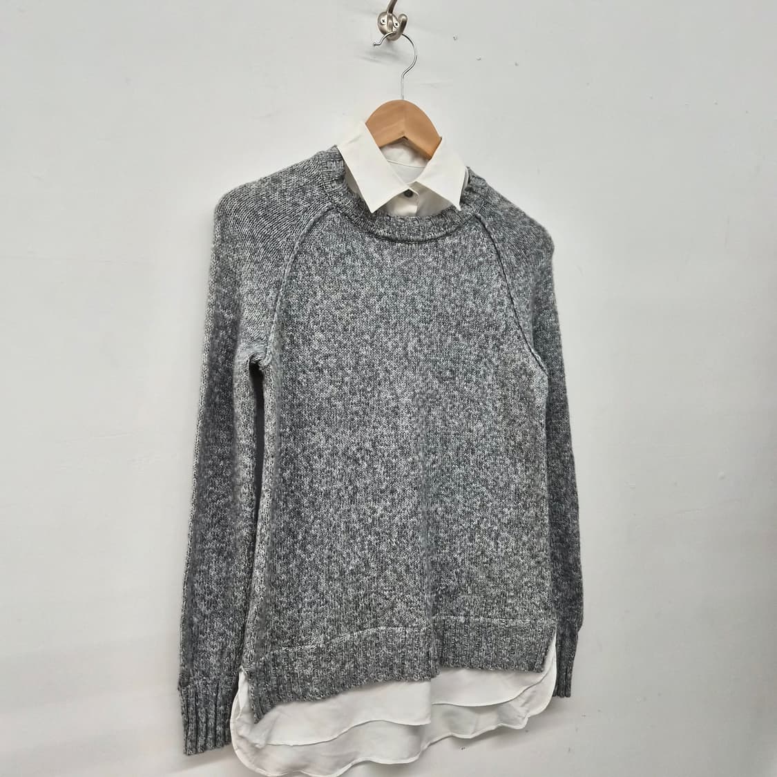 폴로 랄프로렌 회색 레이어드 스타일 니트 남성 XS 상품이미지2