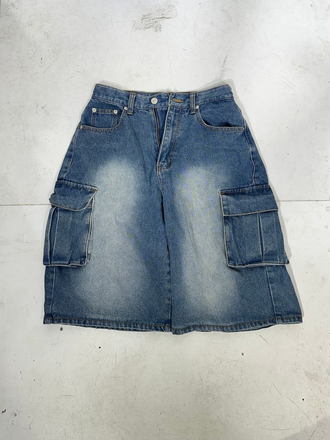 어반드레스 중청 데님 버뮤다 카고 팬츠 반바지 S 상품이미지4