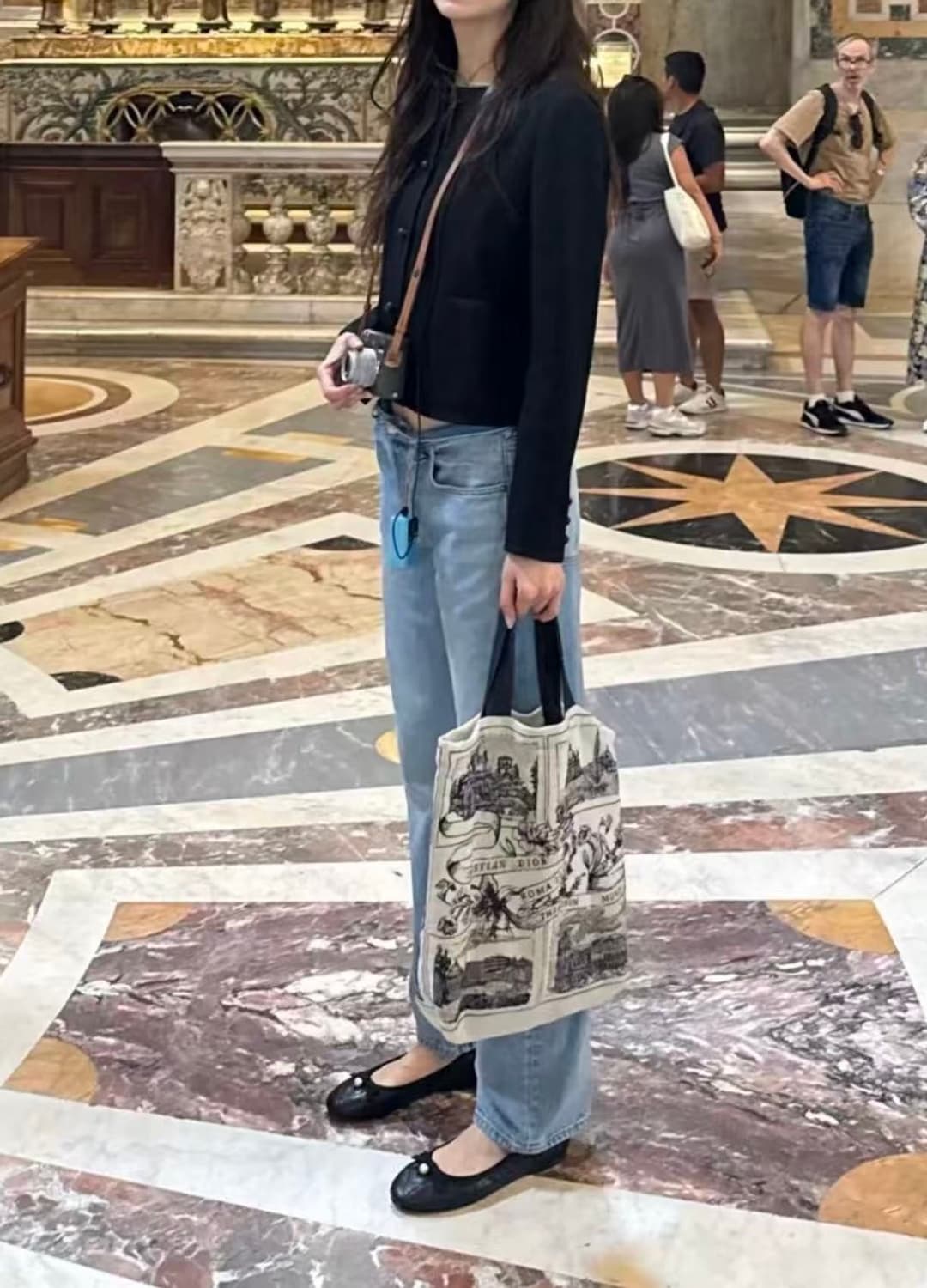 디올 노벨티 로마 에코백 캔버스 토트백 상품이미지4