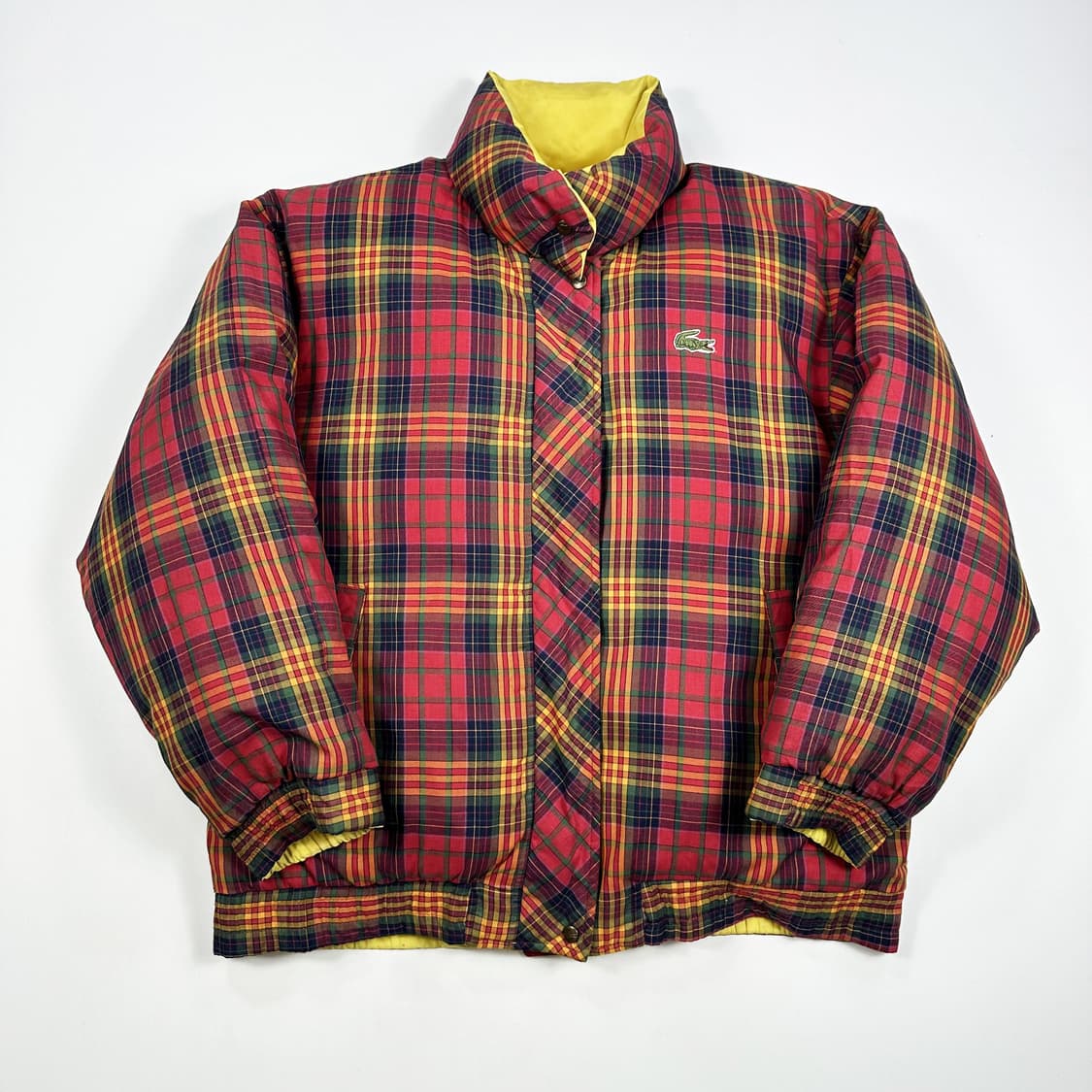 라코스테 크록 리버시블 타탄체크 패딩 점퍼 (S) 상품이미지2