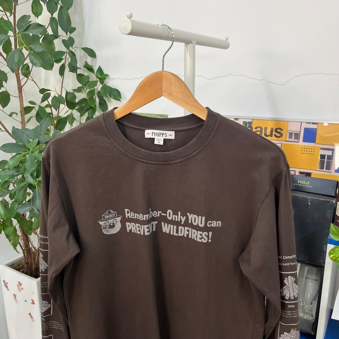 핍스 슬로건 프린트 반팔 티셔츠 XS 상품이미지2