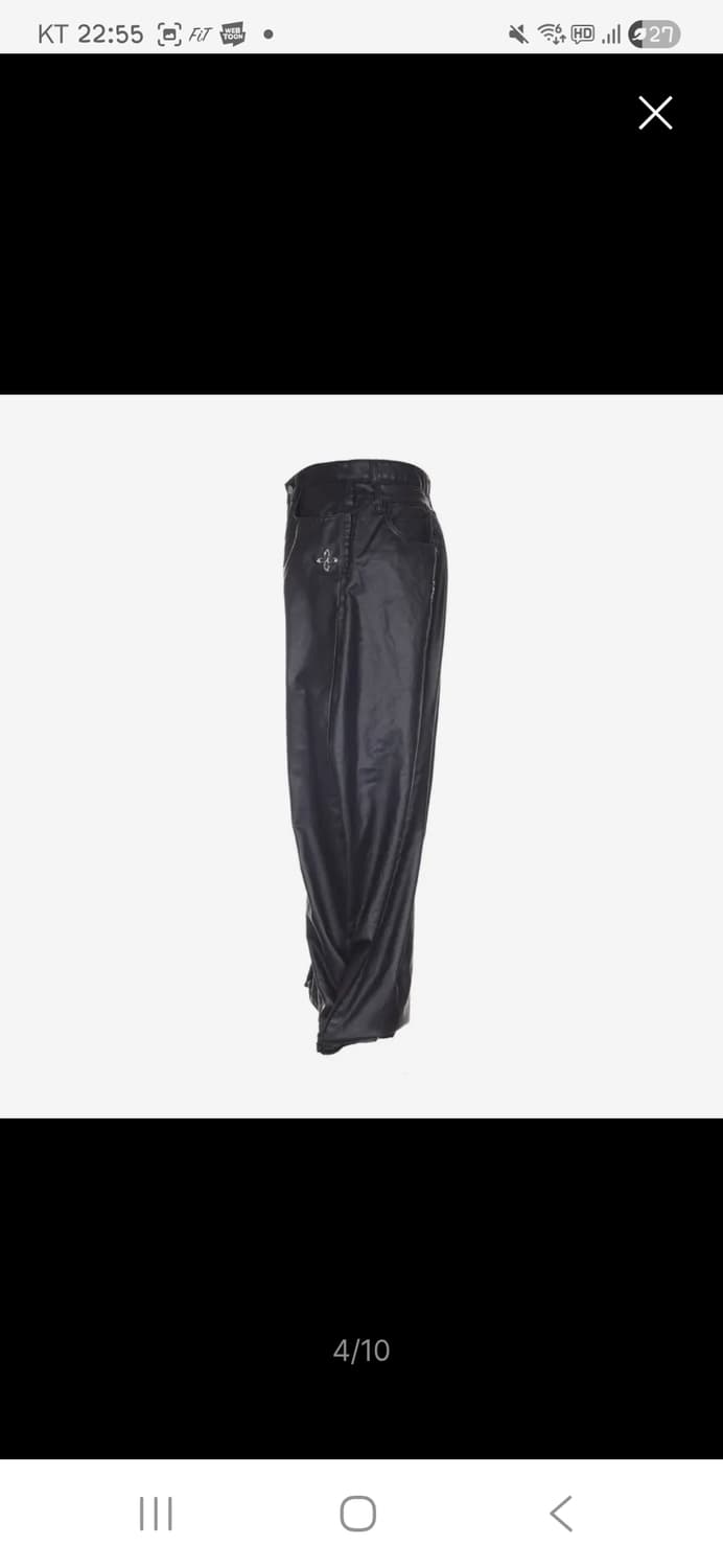 써저리 더블 폴딩 오버 와이드 배기 진 상품이미지3