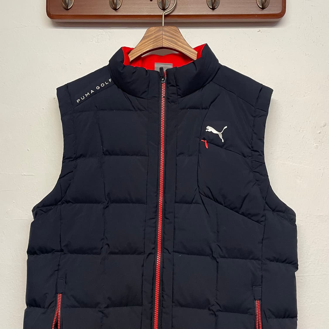 푸마 골프 구스다운 네이비 패딩 베스트 상품이미지3
