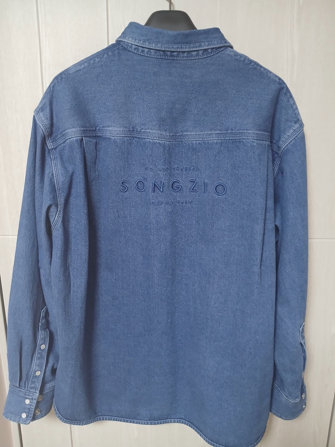 송지오옴므 오리진 백로고 데님셔츠 48 상품이미지3
