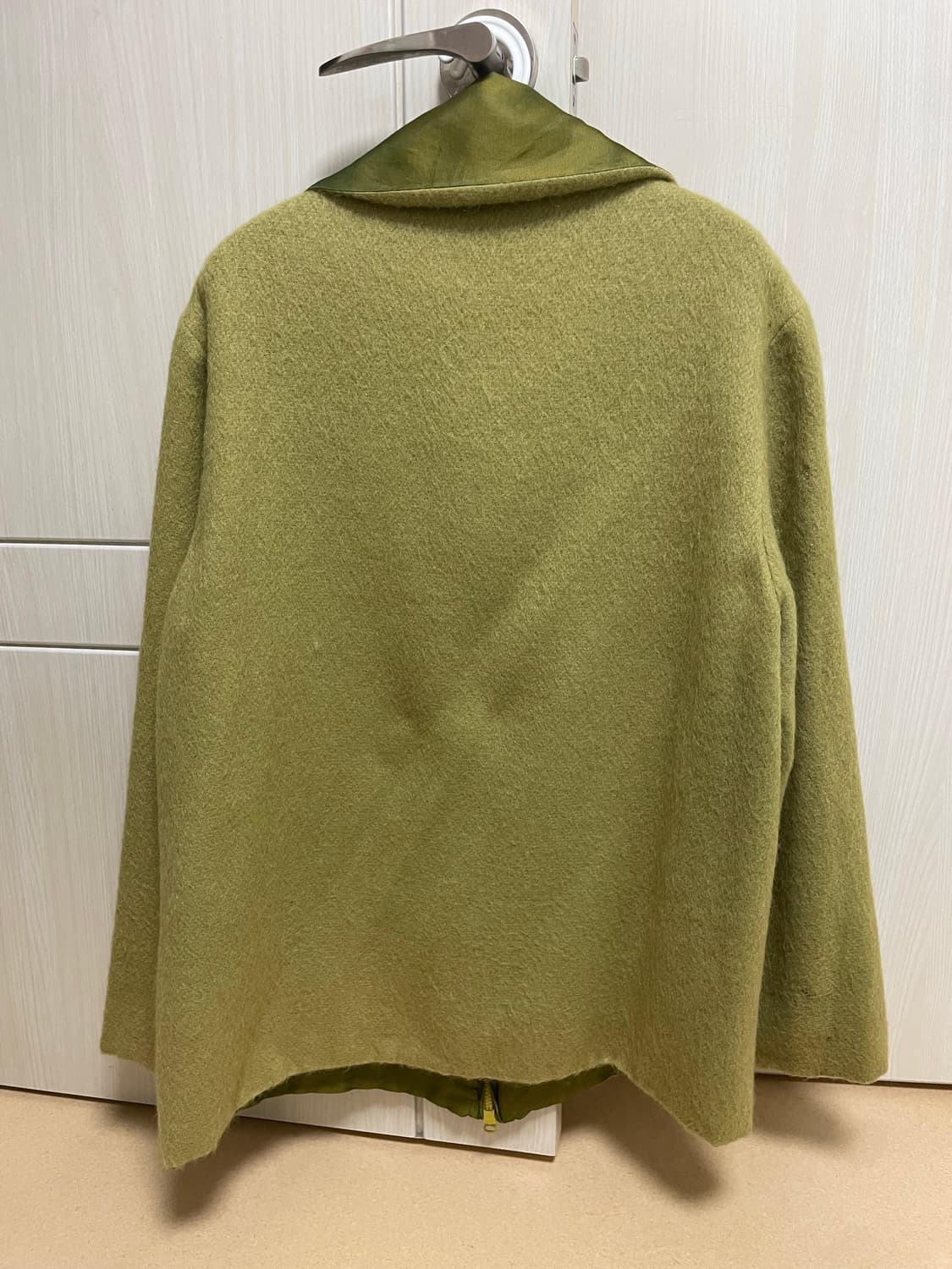 울 블렌드 하프 집업 자켓 올리브 (Made in Italy) 상품이미지5