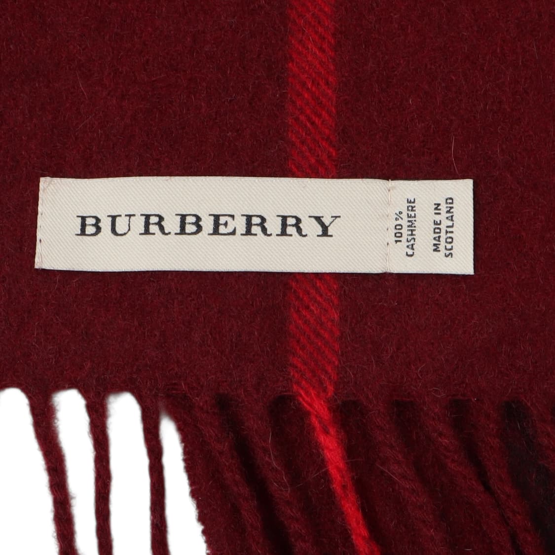 버버리 신형 캐시미어 100 버건디 노바체크 머플러 상품이미지7