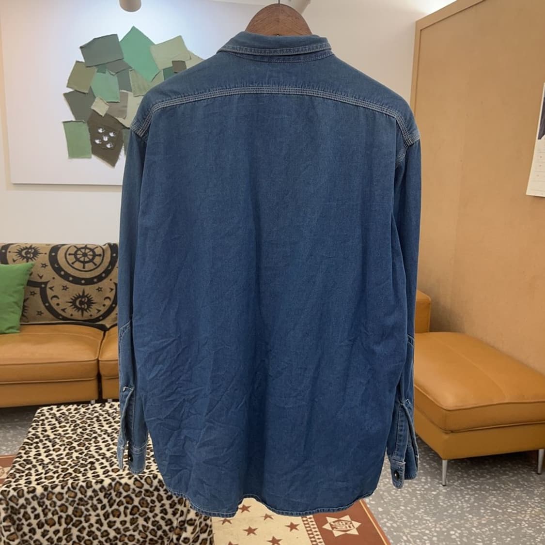 디젤 레트로 빈티지 90's 트러커 워크 데님 셔츠 M C09047 상품이미지4