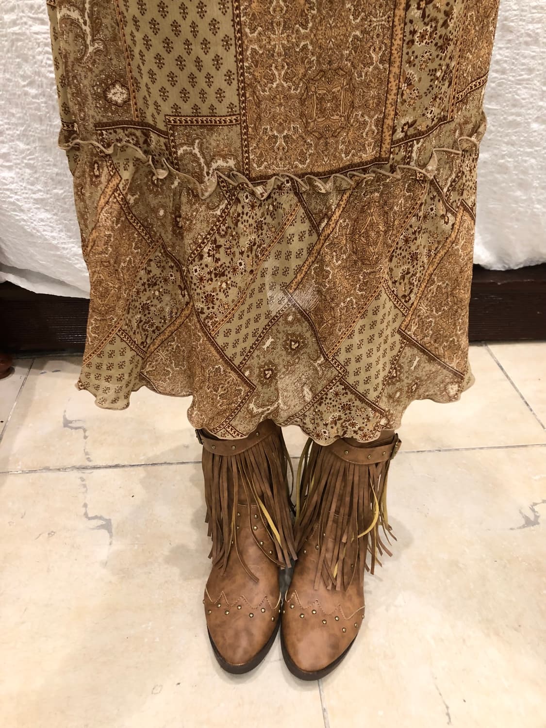 earthy flow boho skirt 상품이미지1