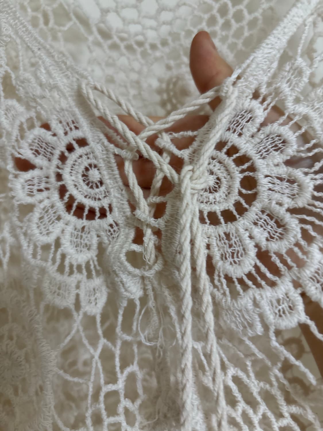 보헤미안 에스닉 크로셰 레이스 커버업 블라우스 비치 튜닉  상품이미지2