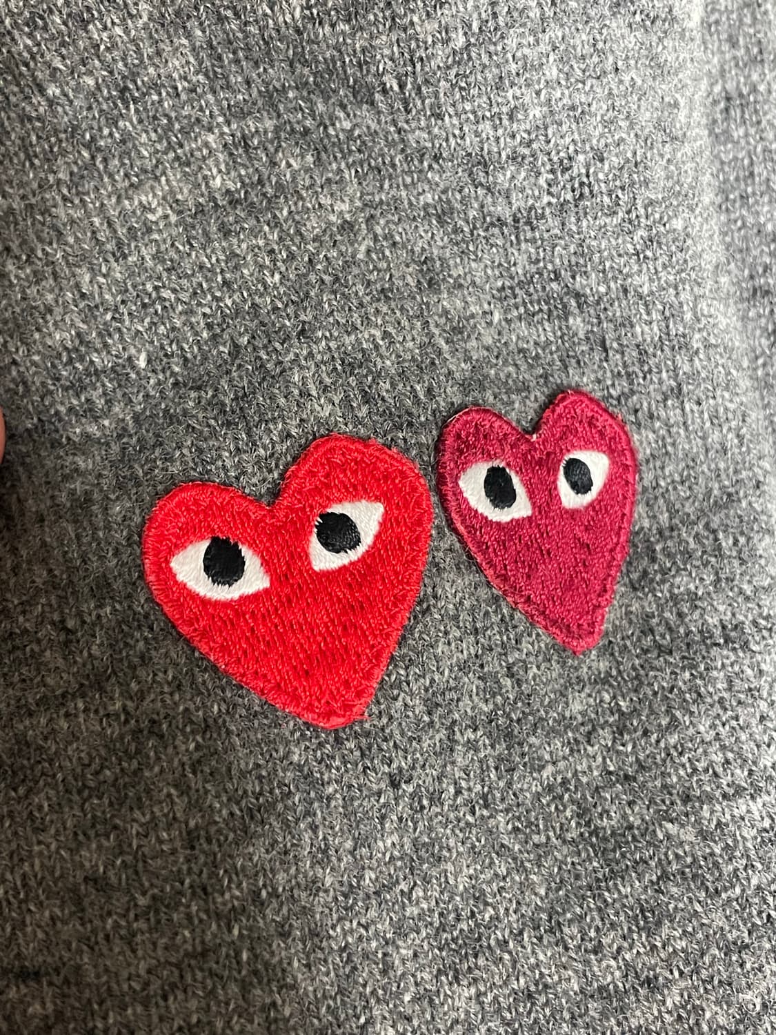 꼼데가르송 더블와펜 가디건 그레이 L(100) 상품이미지3