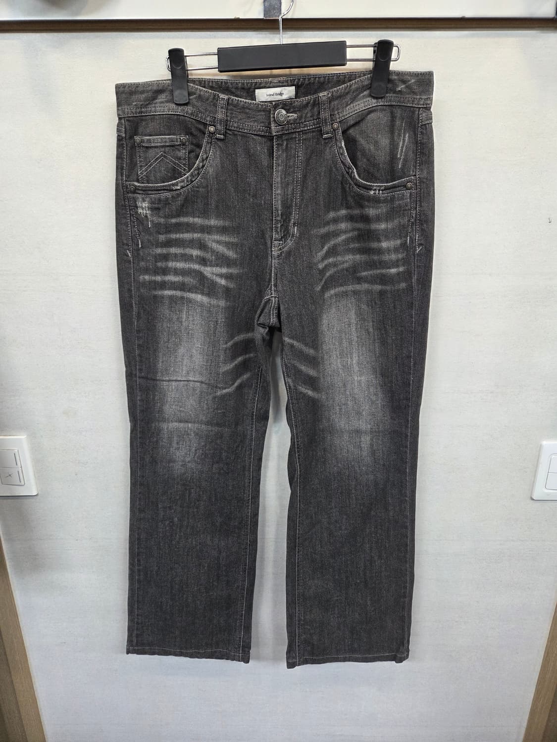 마인드브릿지 빈티지워싱 그레이 부츠컷 데님팬츠 33 상품이미지1