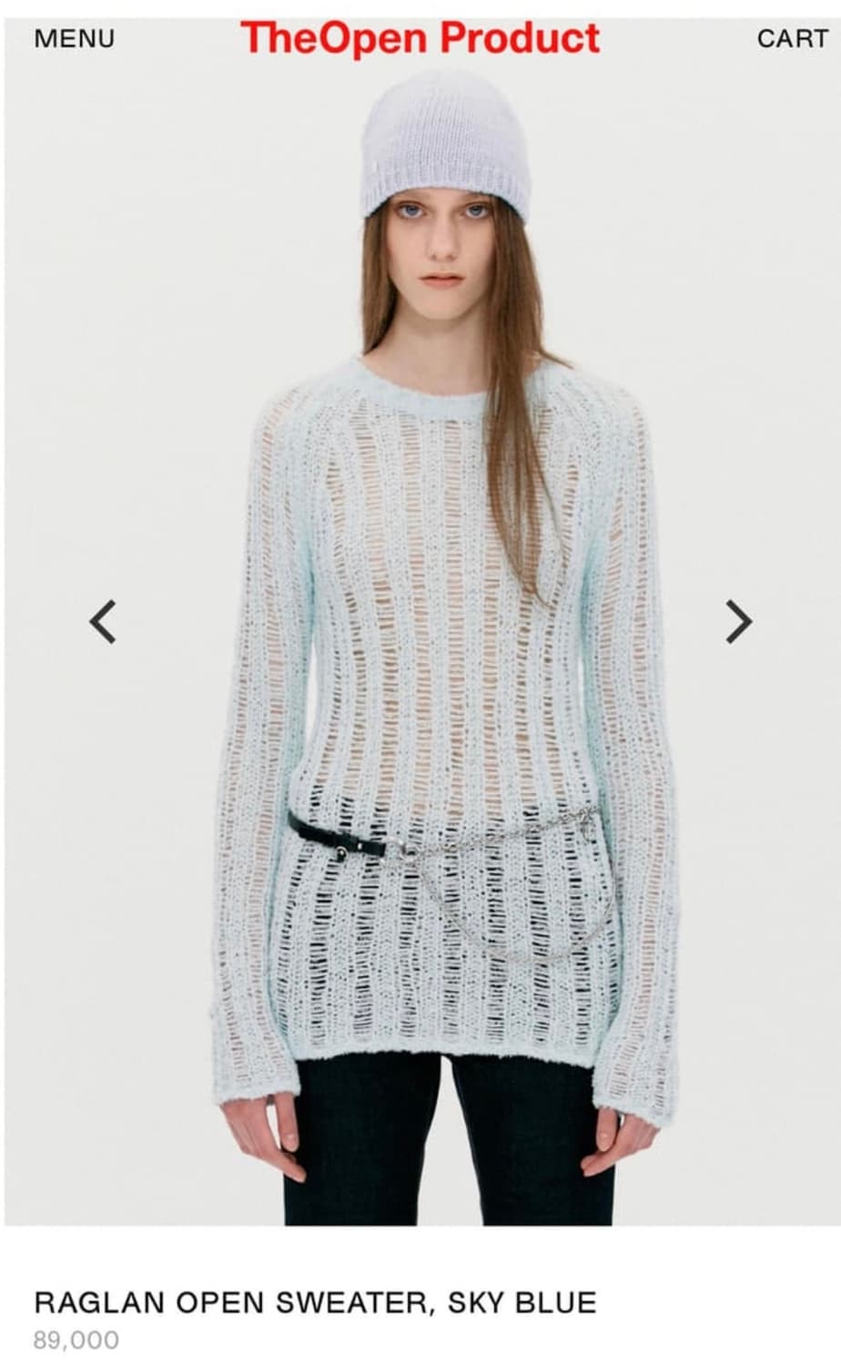 OPEN YY RAGLAN OPEN SWEATER 상품이미지1