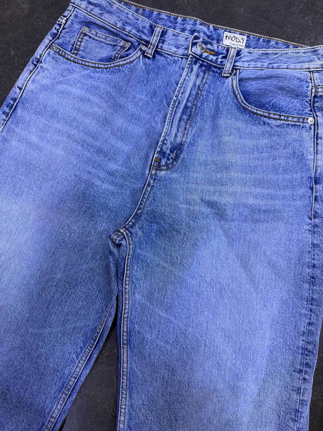 mod.9 모드나인 레트로 빈티지 스톤워싱 와이드핏 데님팬츠 32 상품이미지3