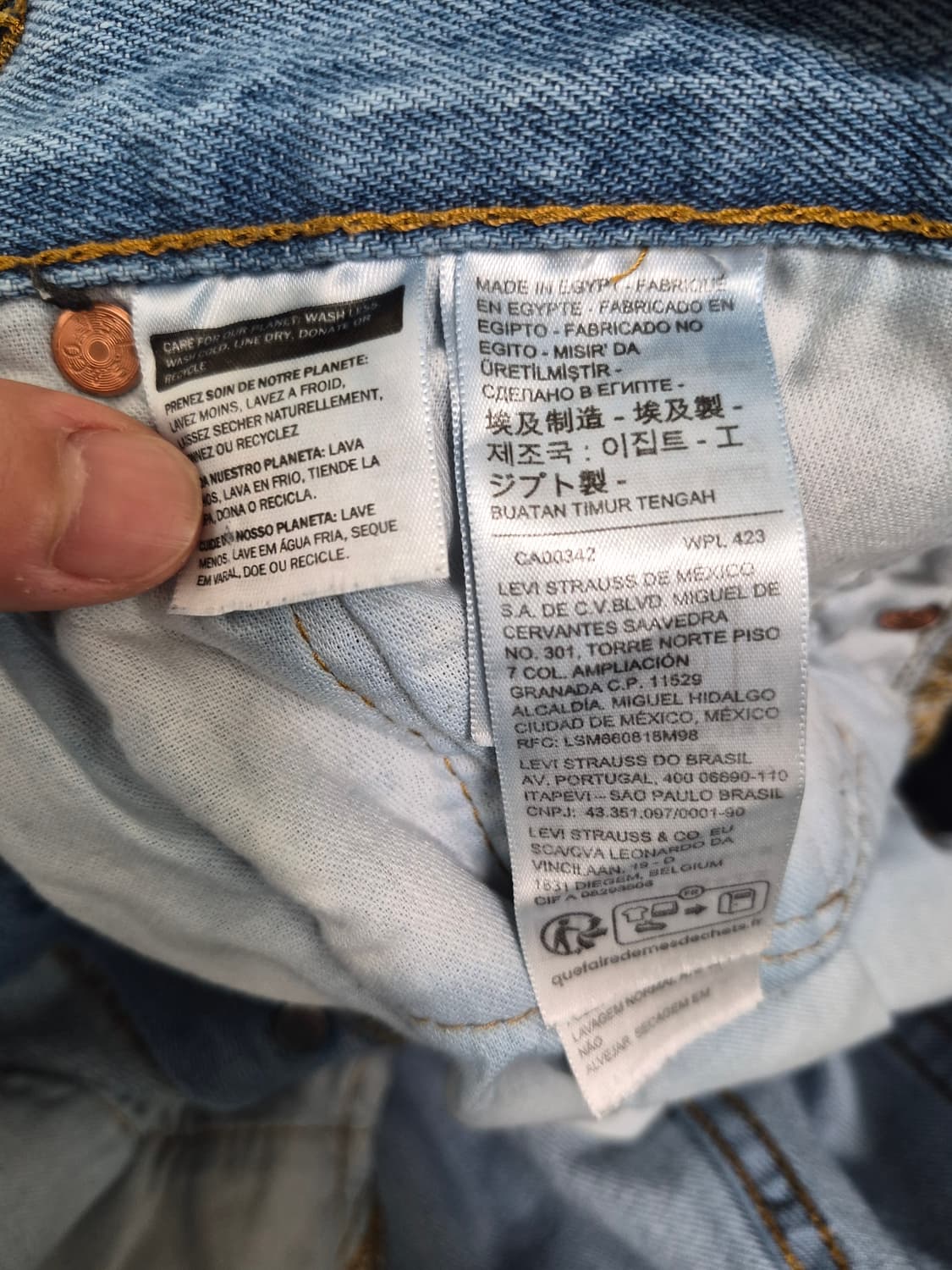 리바이스 501 W34 L32 연청 데님 상품이미지10