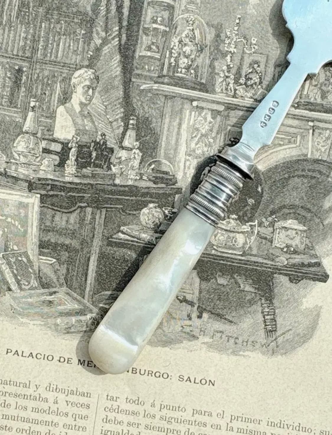 영국 앤틱 실버플레이트 브레드 홀딩포크 상품이미지4