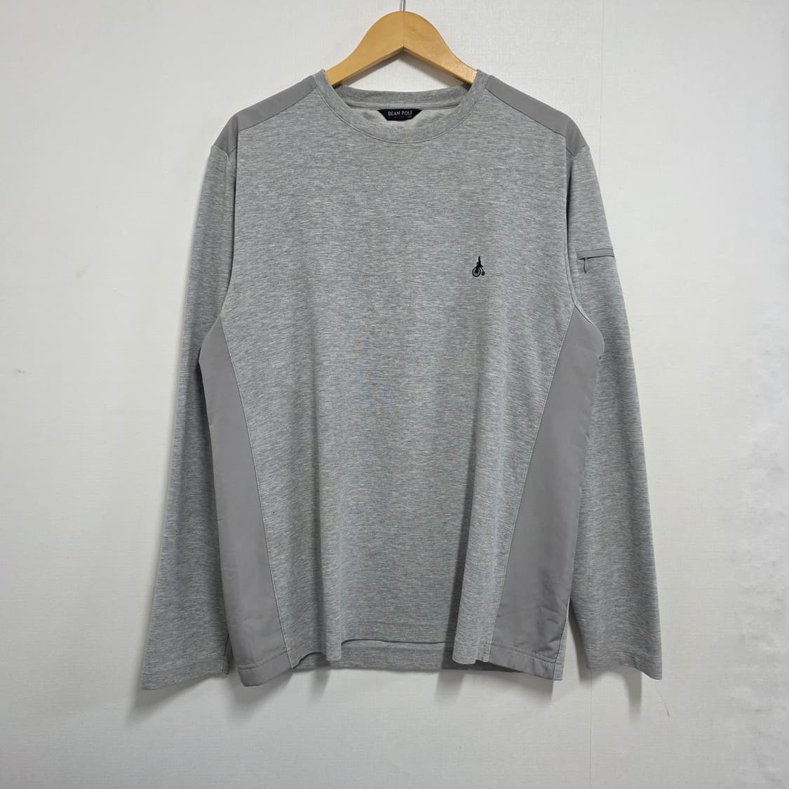 105 빈폴스포츠 나일론 배색 긴팔티셔츠 그레이 상품이미지2