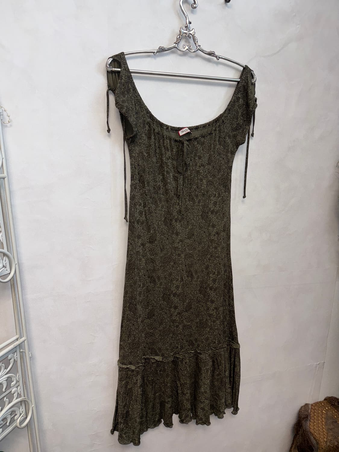 Max&Co khaki  paisley floral 오프숄더 ops 상품이미지2