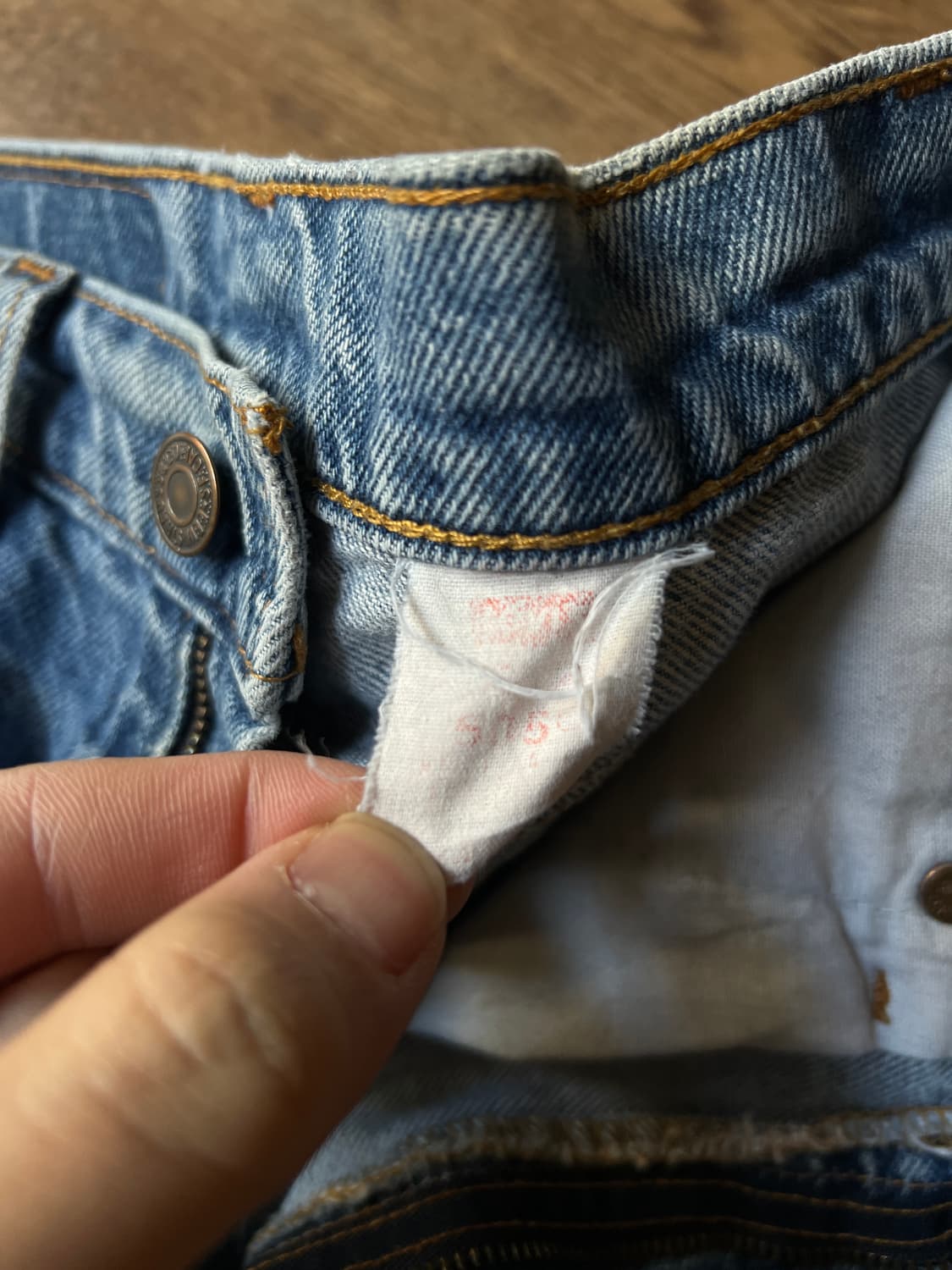 [33]90's 리바이스 USA 505 빈티지 페인팅 데님 팬츠 상품이미지5