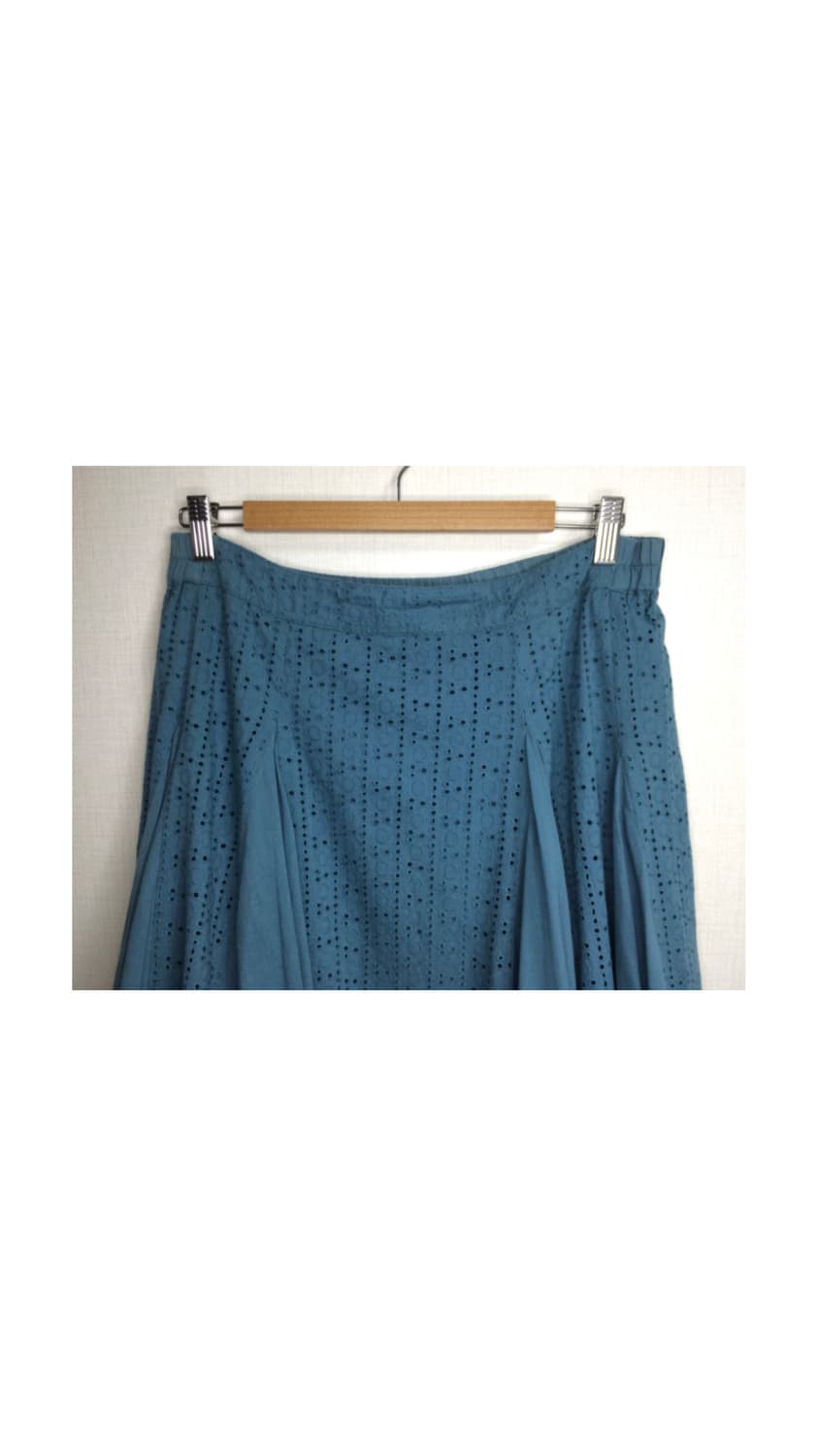 빈티지 펀칭 미디 스커트 상품이미지2