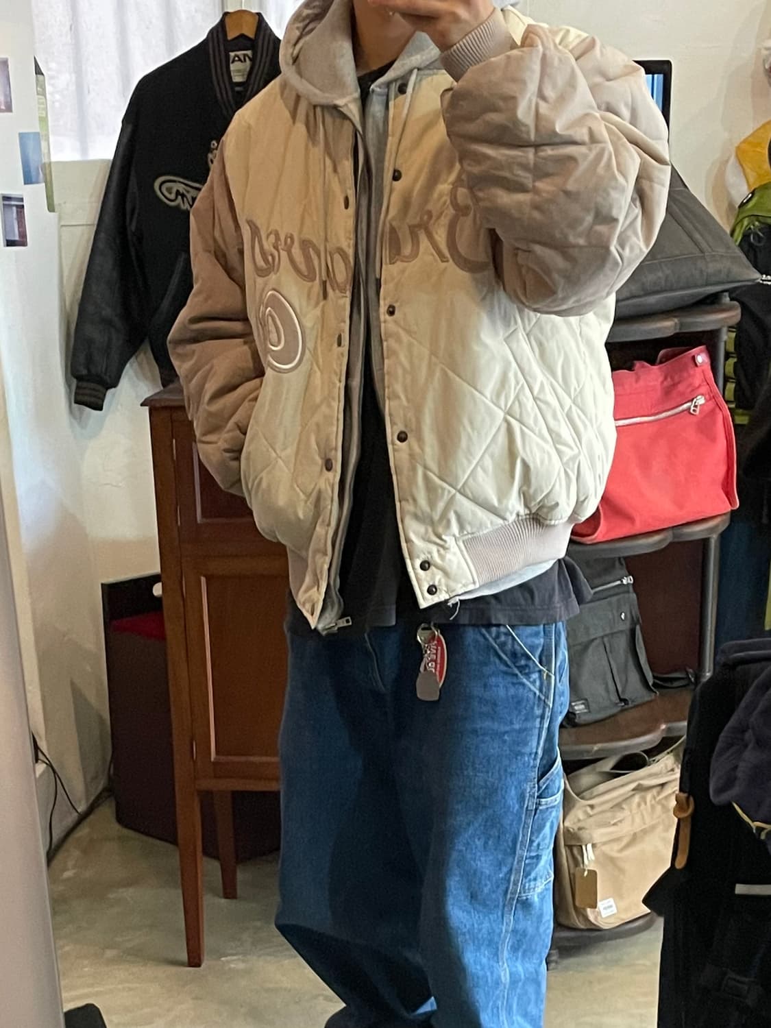 90년대  Majestic 누빔 점퍼 애틀란타 브레이브스 L 상품이미지3