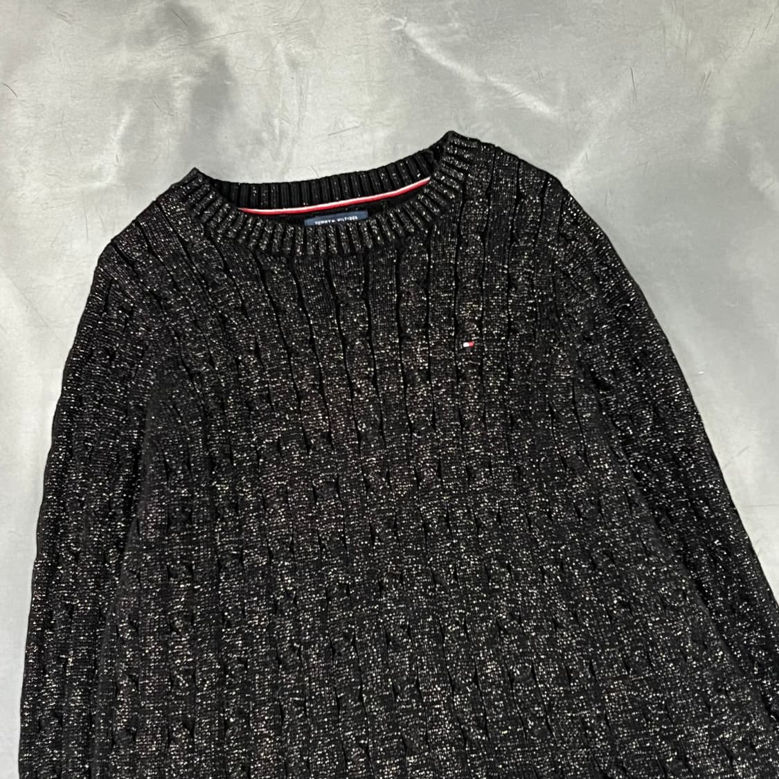  타미힐피거 글리터 꽈배기 니트 y15918 상품이미지3