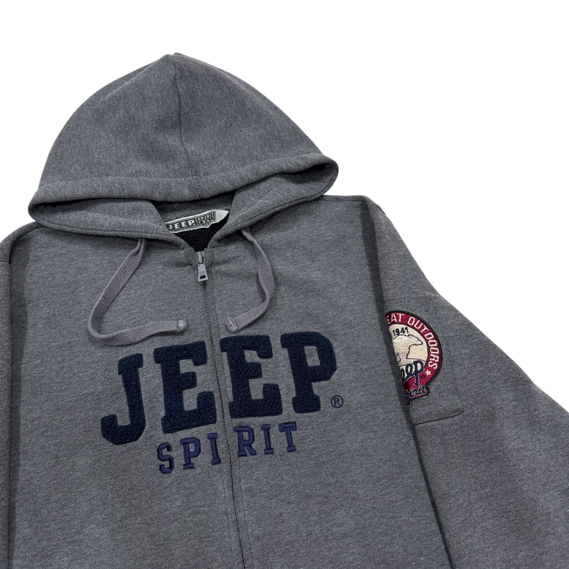지프 빈티지 Y2K 스펠로고 후드집업 자켓 그레이 XL 상품이미지2