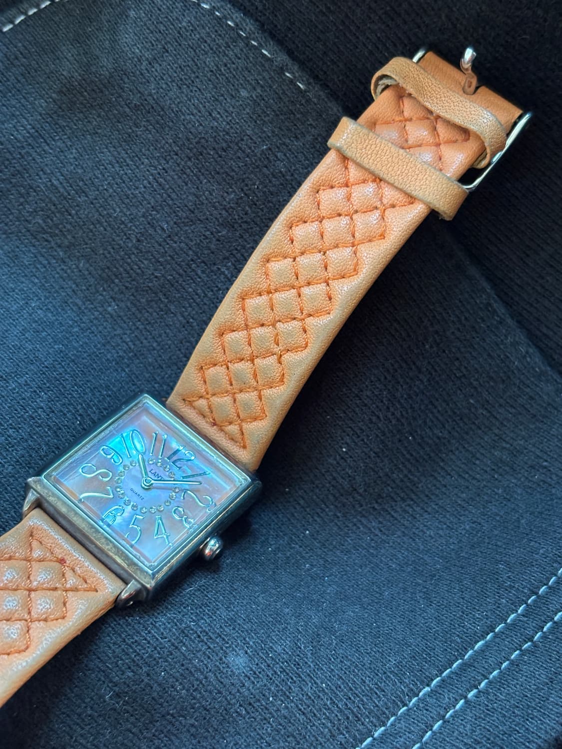 vintage Lantz quartz leather watch 상품이미지3