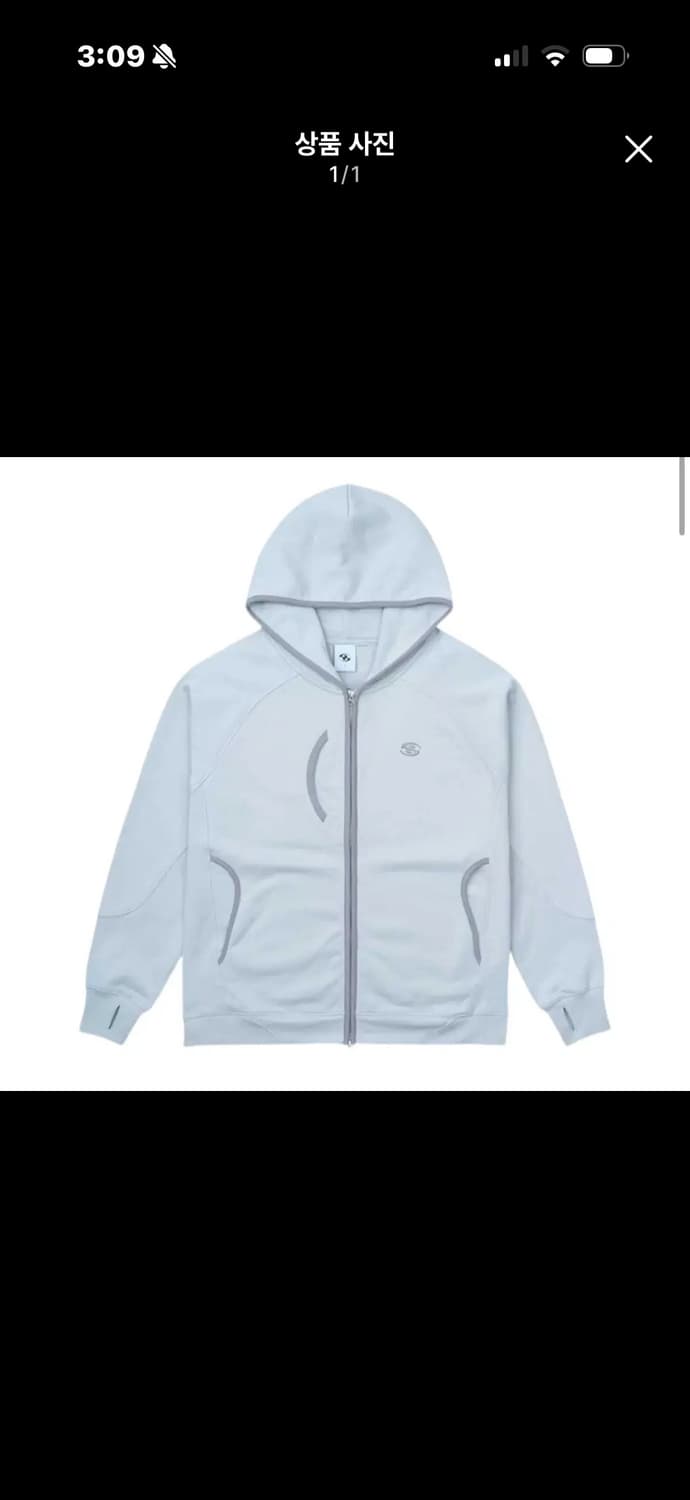 산산기어 24ss 후드집업 그레이 3사이즈 상품이미지1