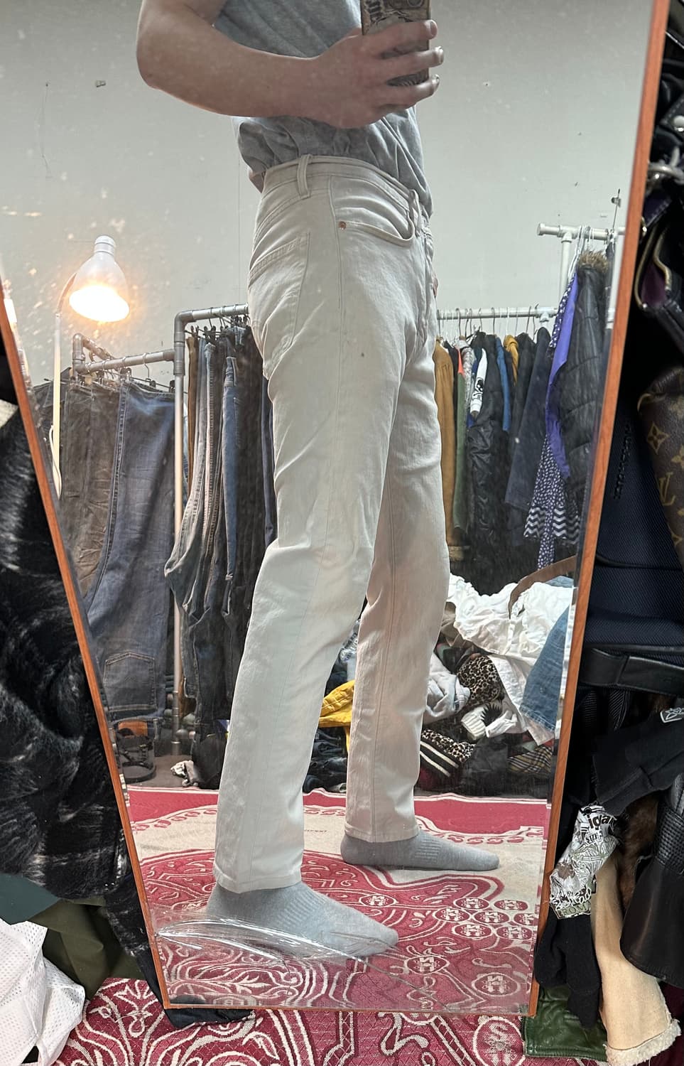 리바이스 502 화이트 데님 상품이미지4