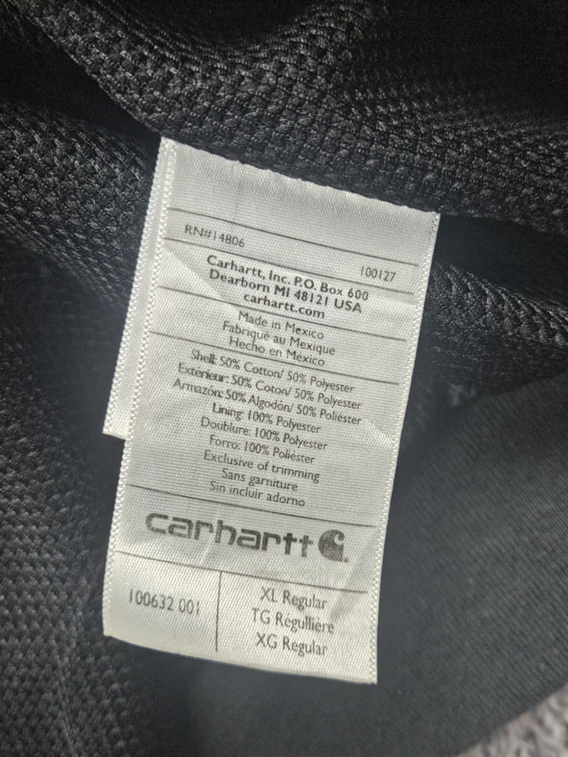 칼하트 다잉 워시드 커스텀 써멀 후드집업 ( XL ) / 10583 상품이미지9