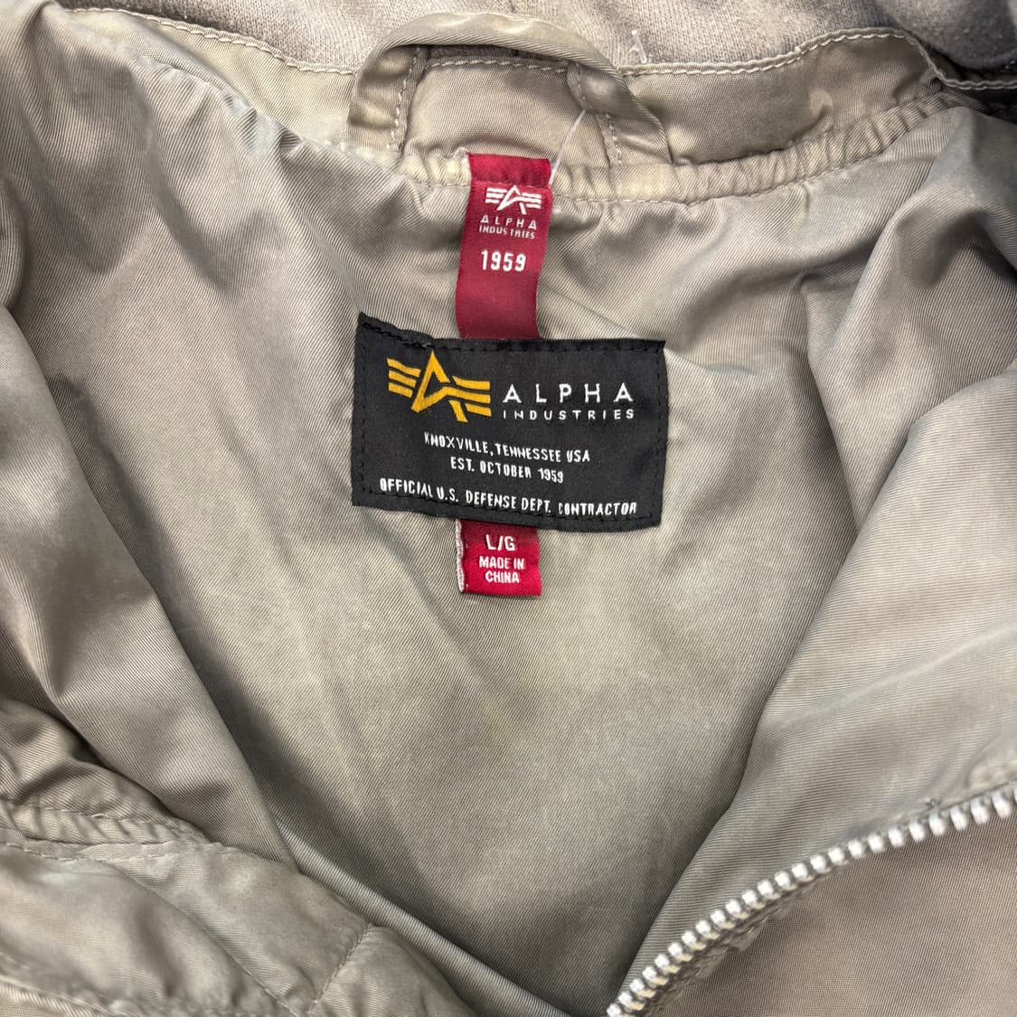 알파인더스트리 ma-1 그레이 후디 상품이미지4