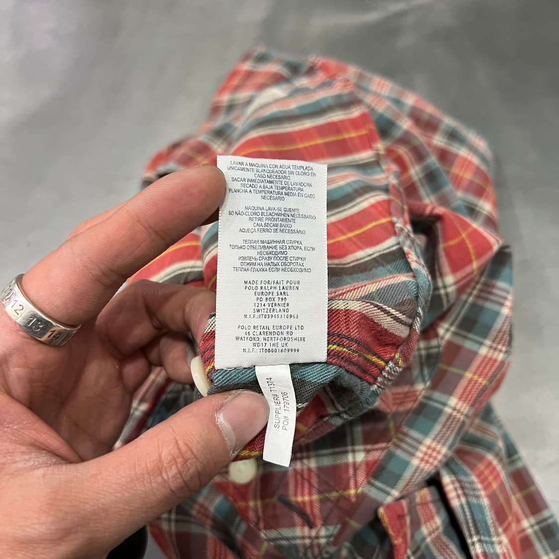  더블알엘 체크 셔츠 y15675 상품이미지8