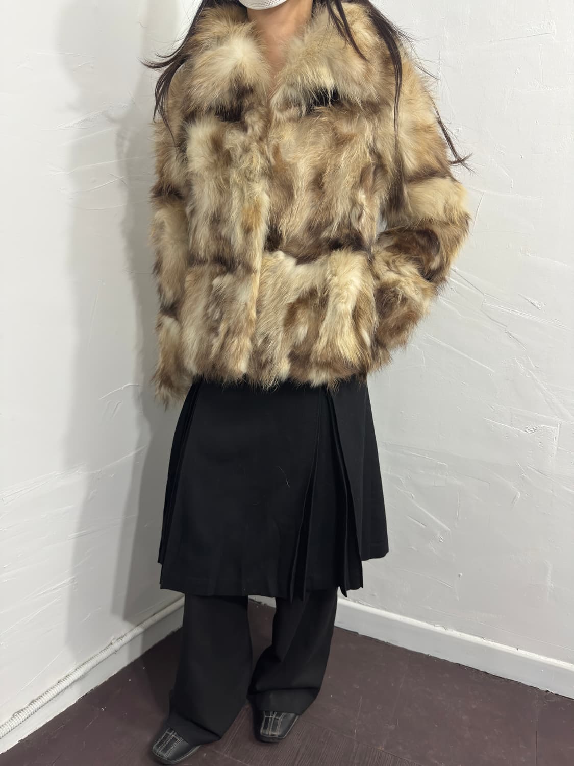 spiral girl raccoon fur jacket 상품이미지4