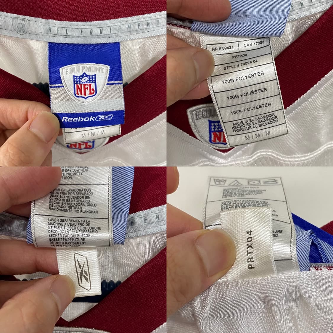 리복 NFL 레드스킨스 커스텀 크롭 져지 상품이미지8
