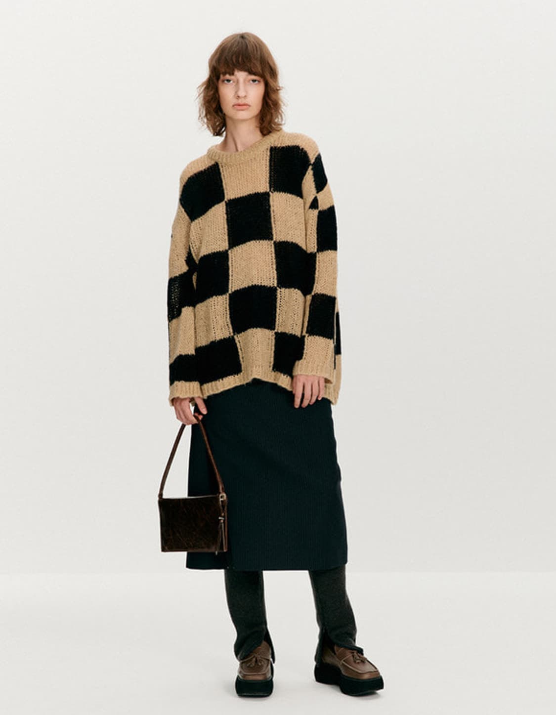 더오픈프로덕트 체크 니트 상품이미지3