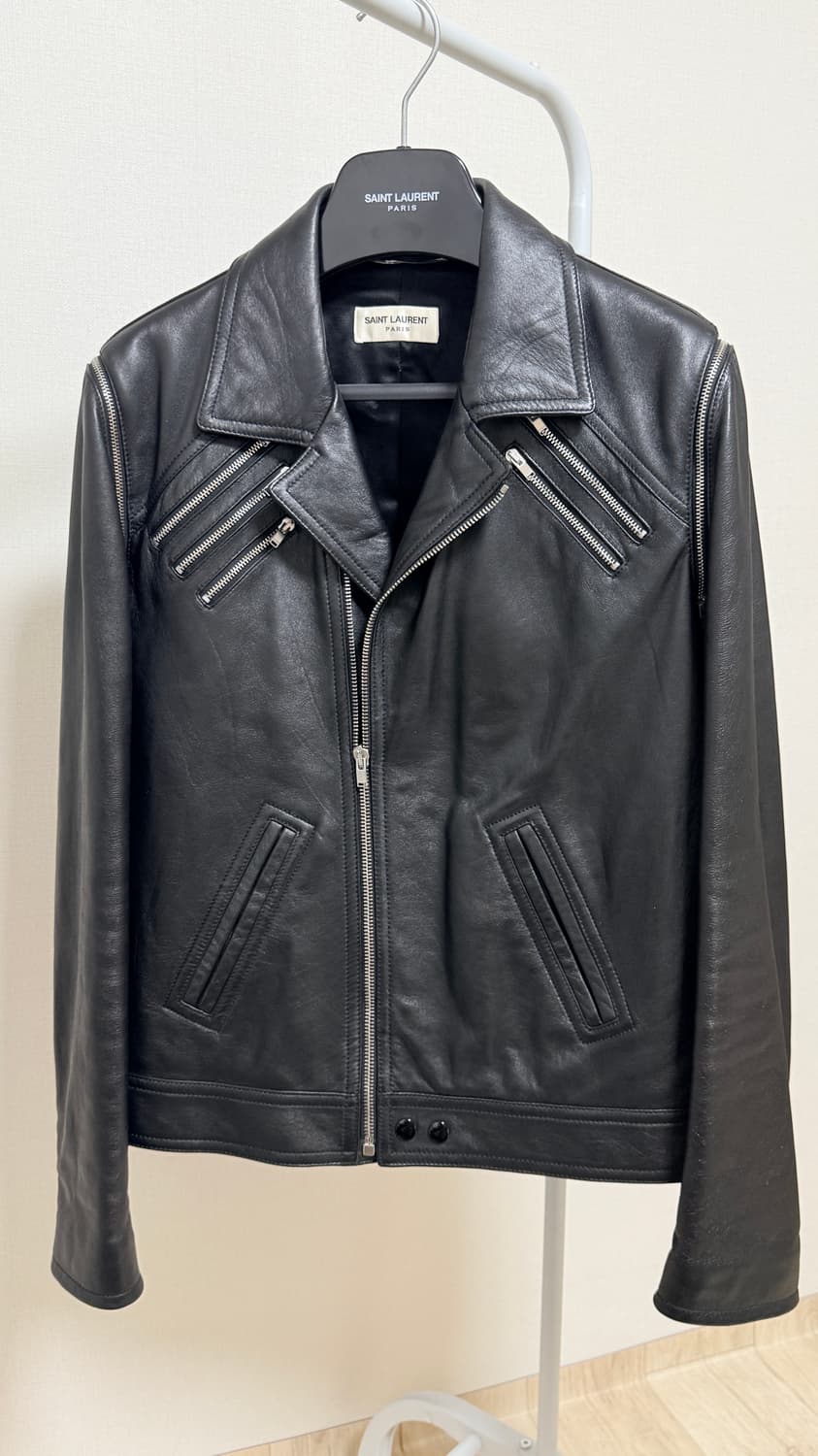 특가)생로랑 15aw 5지퍼 램스킨자켓 46 상품이미지1