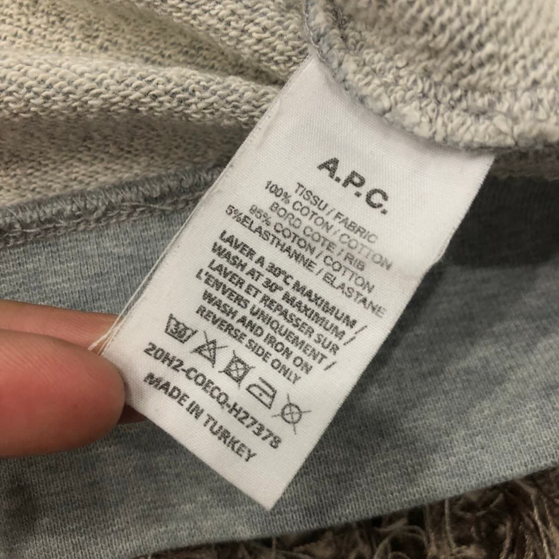 APC 아페쎄 로고 맨투맨 스웻셔츠 상품이미지6