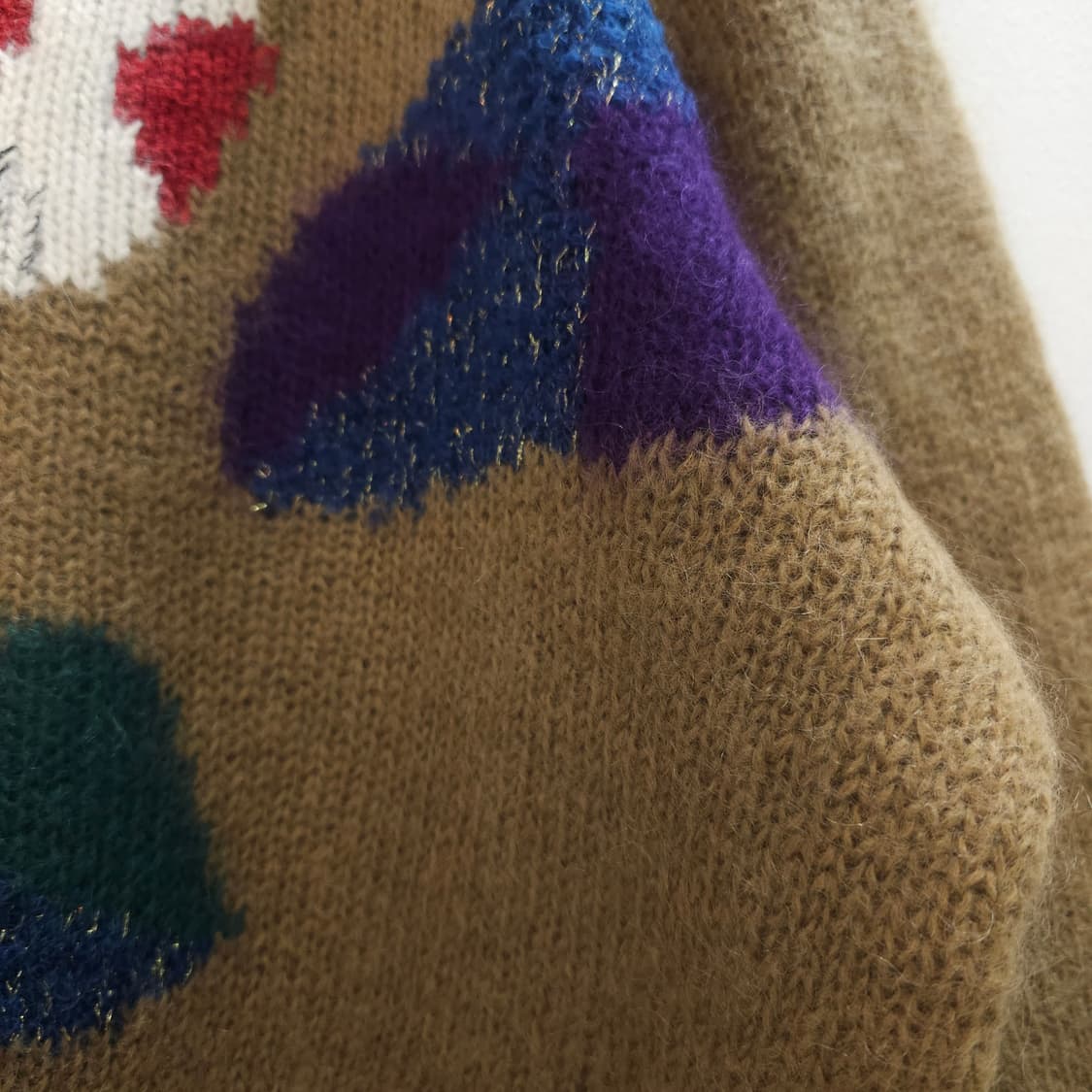 울혼방 버섯 니트 빈티지 루즈핏 스웨터 상품이미지6