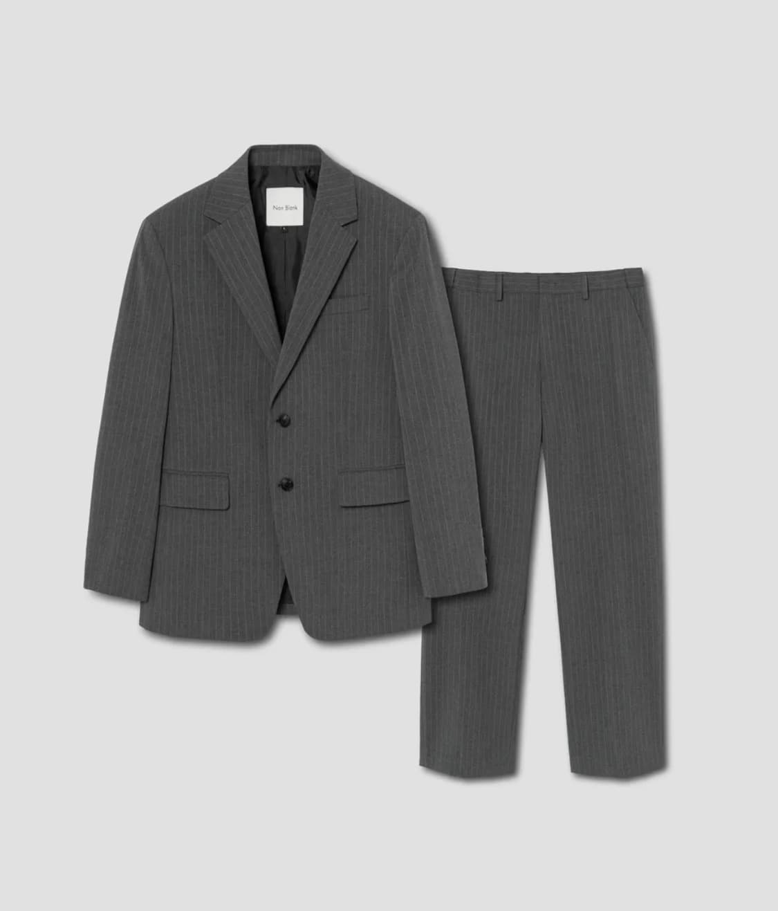 넌블랭크 스트라이프 셋업 다크그레이 상품이미지4